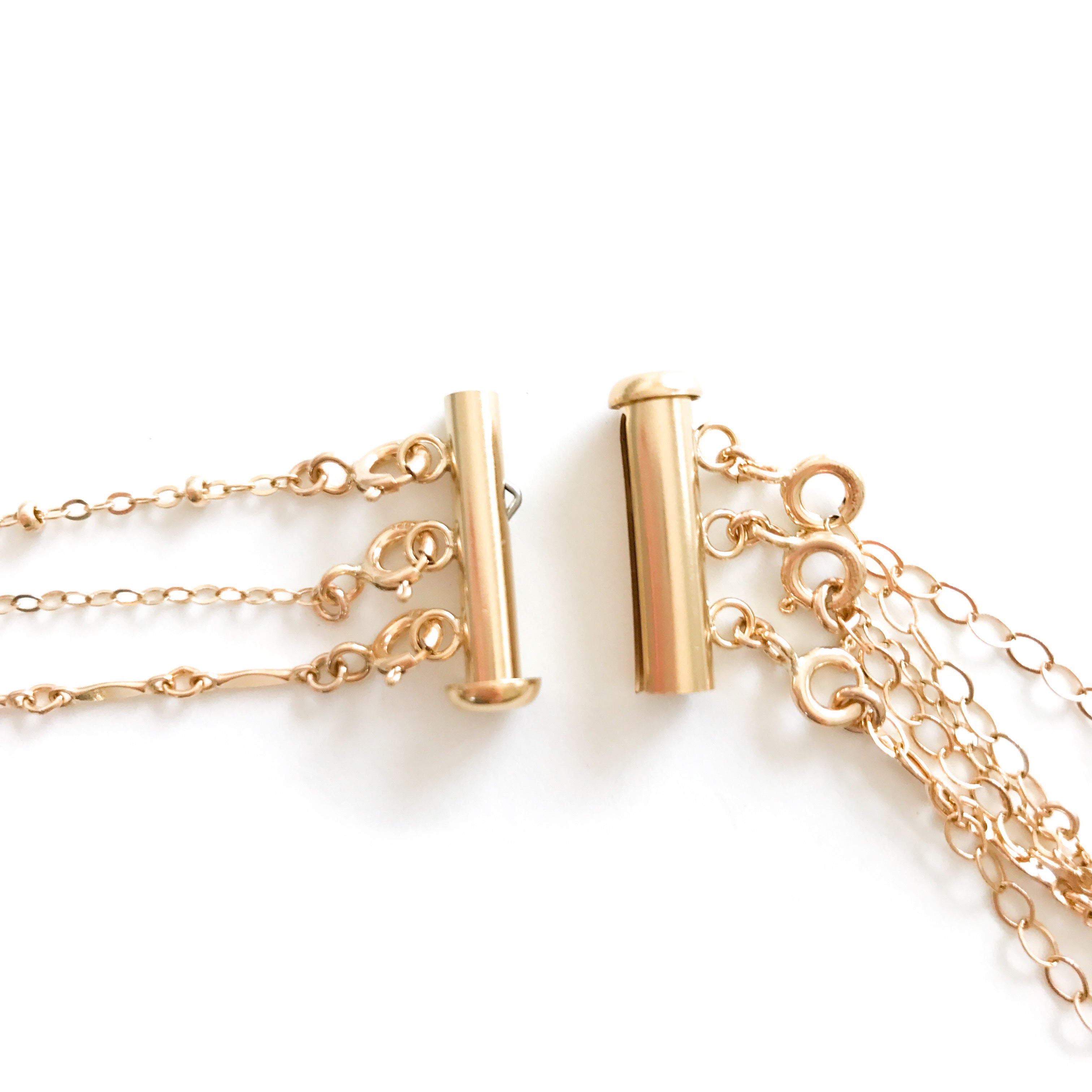 Layered Necklace Clasp, Gold - Kcrafts